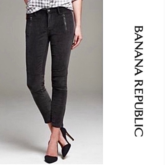 Charcoal Corduroy Skinny Pants - Picture 1 of 14